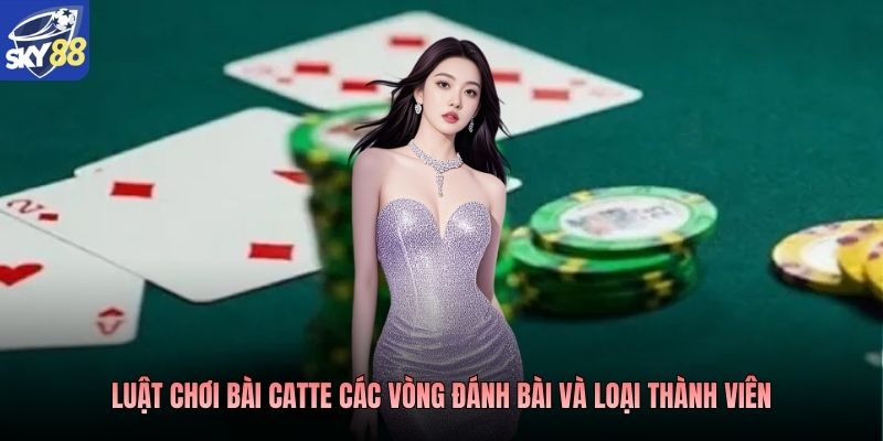 Luật chơi bài Catte các vòng đánh bài và loại thành viên
